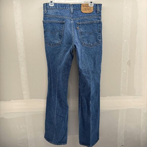 Vintage Levi's 517 Jeans Size 30x31 Flare USA Made 80s Whisker Fade Orange Tab - Picture 7 of 14